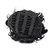 Ty.Hermenlisa 100% Real Virgin Brazilian Remy Human Hair Wigs for Black Women Natural Color Wavy Short Bobs Hairpieces with Elastic Strap, 81g, Jet Black