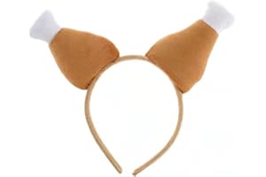 Ankelesz Thanksgiving Headband-Turkey Drumstick Headbands Turkey Legs Drumstick Boppers Hat for Thanksgiving Day