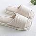 mianshe Women's and Men's House Slippers Non-Slip Open Toe Couple Sandals Knitted Cotton Mules Shoes