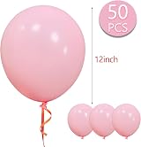 HYKJNBW Pastel Pink Balloons 50 Count 12 Inch Latex Party Decor view 2