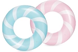 Bestrip Pool Floats Adult Size for Kids Age 8-12 Adults Inflatable Floats Swimming Ring Toys Beach Pool Party Lake Use