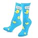 TeeHee Women's Easter Day Fashion Crew Socks 6 Pair Pack (Easter Bunny and Eggs)