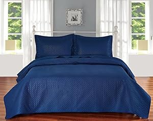Amazon.com: Plaid Ultrasonic Coverlet/ Bed Spread Twin