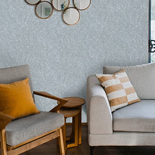 Silver Gray Wallpaper Peel and Stick Wallpaper Grey Silk Wallpaper Gray