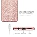 DUEDUE Galaxy S8 Plus Case Glitter,Sparkly Bling Slim Hybrid Hard PC Cover Shockproof Non-Slip, Full Body Protective Phone Cover Case for Samsung S8 Plus for Women/Girls,Rose Gold