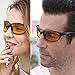 Long Keeper Night Vsion Sunglasses for Cycling Running Fishing Driving Men and Women Yellow Lens(Black, Yellow)