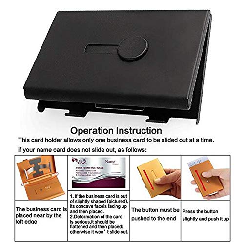 Business Card Holder,Thumb-Drive Business Card Wallet Case for Men and Women