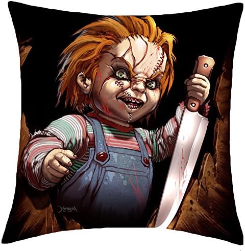 CASE PILLOW - Chucky Doll Polyester Pillow Cover Cushion Cover Home Decor