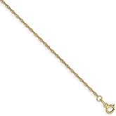 The Black Bow 1.1mm, 14k Yellow Gold, Singapore Chain Bracelet, 7 Inch