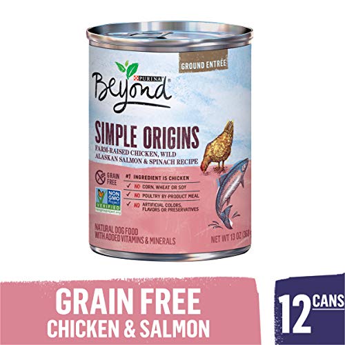 Purina Beyond Grain Free, Natural Pate Wet Dog Food, Simple Origins Chicken & Salmon Recipe - (12) 13 oz. Cans