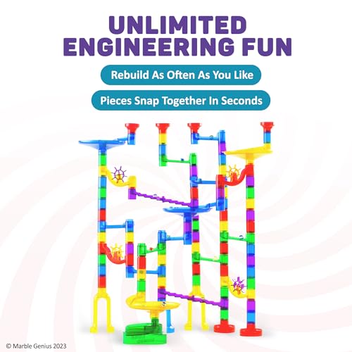 Marble Genius Marble Run (130 Complete Pieces) Maze Track or Board