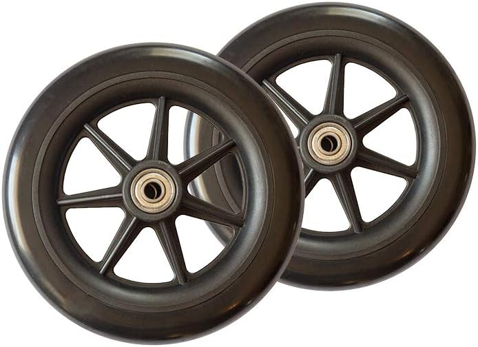 Stander Walker Replacement 6" Wheels - For the EZ Fold N' Go Walker and Able Life Space Saver Walker, set of 2, Black: Health & Personal Care