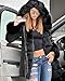 Roiii Women Thicken Warm Winter Coat Hood Parka Overcoat Long Jacket Outwear,Black,XXX-Large