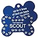 GoTags Custom Pet Tag - Personalized Pet ID Tags for Dogs with Engraved Swarovski Crystal, Dog ID Tags Personalized Engraved Aluminum in Heart, Bone, Round Shapes