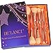 DE'LANCI Makeup Brushes 8Pcs Rose Golden Contour Brush Kit Synthetic Cosmetic Brush Set Pro Powder Concealer Foundation Eyeshadow Make Up Brush Tools with Gift Box