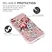 iPhone 7 Case, JAHOLAN Floral Design Flower Printed Shockproof Hard Plastic Slim Clear Case with TPU Bumper Protective Back Phone Case Cover for Apple iPhone 7, Red Peony
