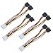 XGATML TxLove 4 Pack 6-Inch/15CM 4pin to 15pin SATA Power Splitter Cable Hard Drive HDD SSD