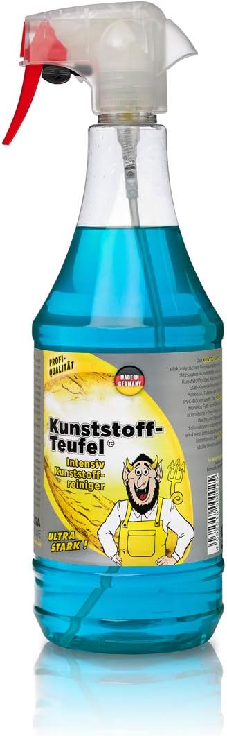 TUGA Kunststoff-Teufel Intensive plastic cleaner, 1000 ml spray bottle, 1 l (Pack of 1)