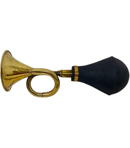 Oldtimer Nostalgia Ball Horn Burnished Brass Car Horn Fan Horn Hand Horn - View #4
