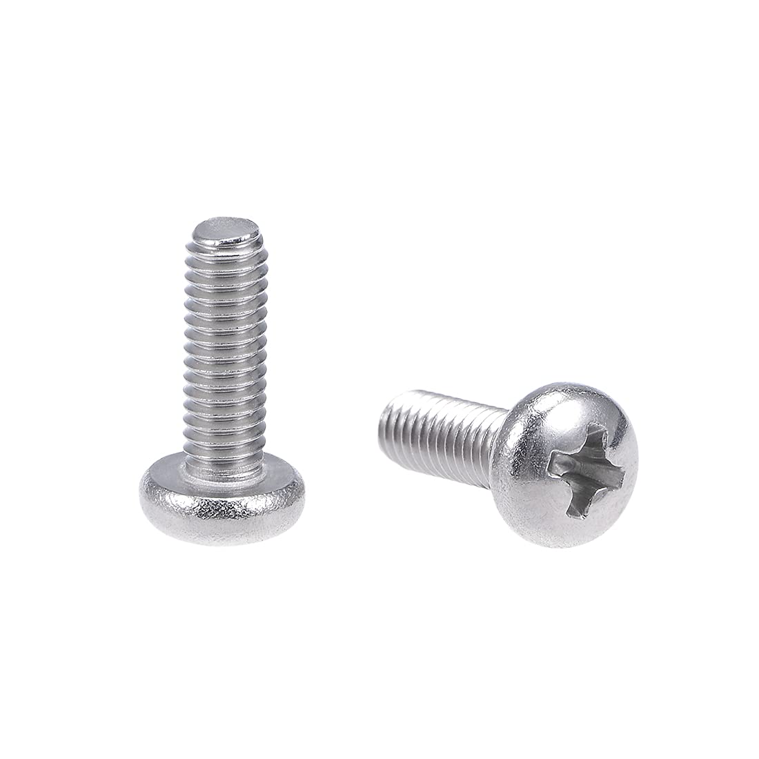 sourcing map M4x12mm Machine Screws Pan Phillips Cross Head Screw 304 Stainless Steel Fasteners Bolts 20Pcs