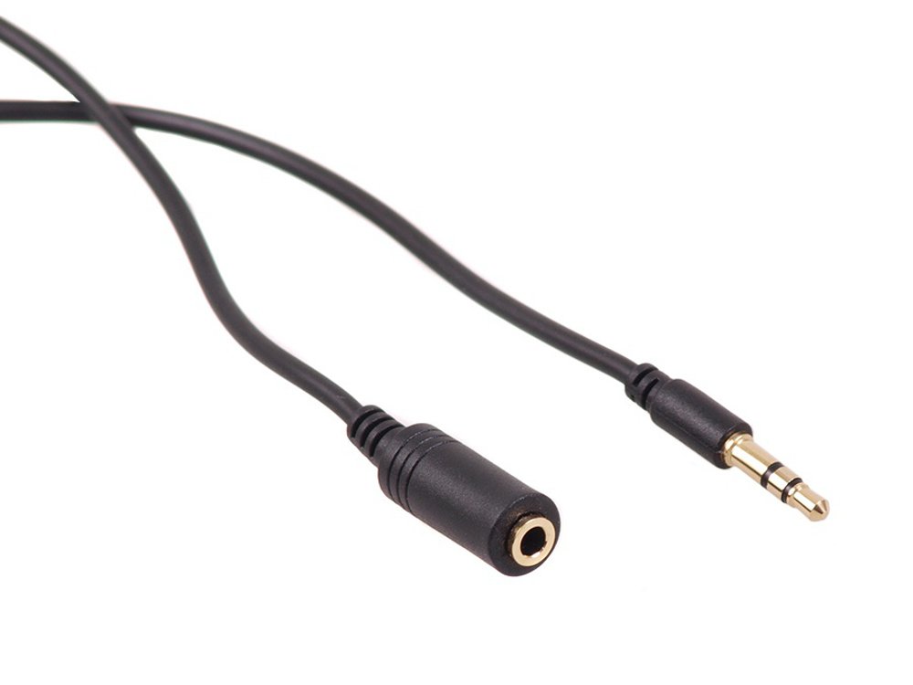 Maclean Standard Audio Stereo Jack 3.5mm Male to Female Extension Cable Adapter Lead (5M)