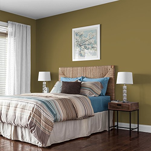 One Coat - Glidden - Interior Paint & Primer, Pickled Okra, Green Paint Color, Gallon, Flat - Thumbnail 6