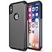 Trianium Protanium Series Case Designed for Apple iPhone Xs (2018) & iPhone X (2017) Case with Heavy Duty Protection and Reinforced Corner Cushion and Rigid Hard Back Panel - Gunmetal