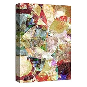 Canvas Wall Art Abstract Ink Collage Design Painting Artwork for Home Prints Framed - 12x18 inches