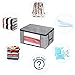 Onlyeasy Foldable Storage Bag Organizers - Breathable Household Home Organizers Bins for Duvet Clothes Blankets Comforters Quilts with Large Clear Window, 23.6