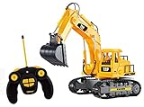 Top Race 7 Channel Full Functional RC Excavator, Battery Powered Electric RC Remote Control Construction Tractor With Lights &amp; Sound (TR-111) (Toy)