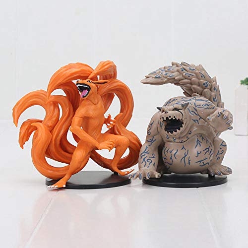 CXNY-2-unidsSet-Naruto-Kyuubi-Kurama-Shuukaku-PVC-Figura-Juguete-Coleccionable-11-cm
