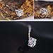 JIAEN S925 Sterling Sliver Plated Base Necklace Love Cube Zircon Pendant Necklace Short Paragraph Clavicle Chain,Necklace Charm,Necklace with CZ Pendant for Women