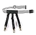 Shirt Stays,Jelinda 2 Piece Mens Elastic Suspender Garter Belts Non-slip Locking Clamps (2-Black White)