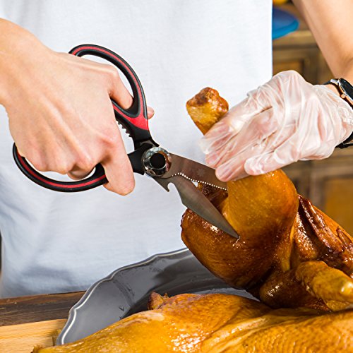 4 MightySharp+Kitchen+Scissors+Rust+Resistant+Knife+Sharp