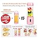 Personal Portable Blender with 480ml Travel Bottle, USB Rechargeable Single Served Smoothie Blender Six Blades in 3D Superb Mixing Personal Size Mixer Fruit Juicer Blender for Shakes and Smoothies