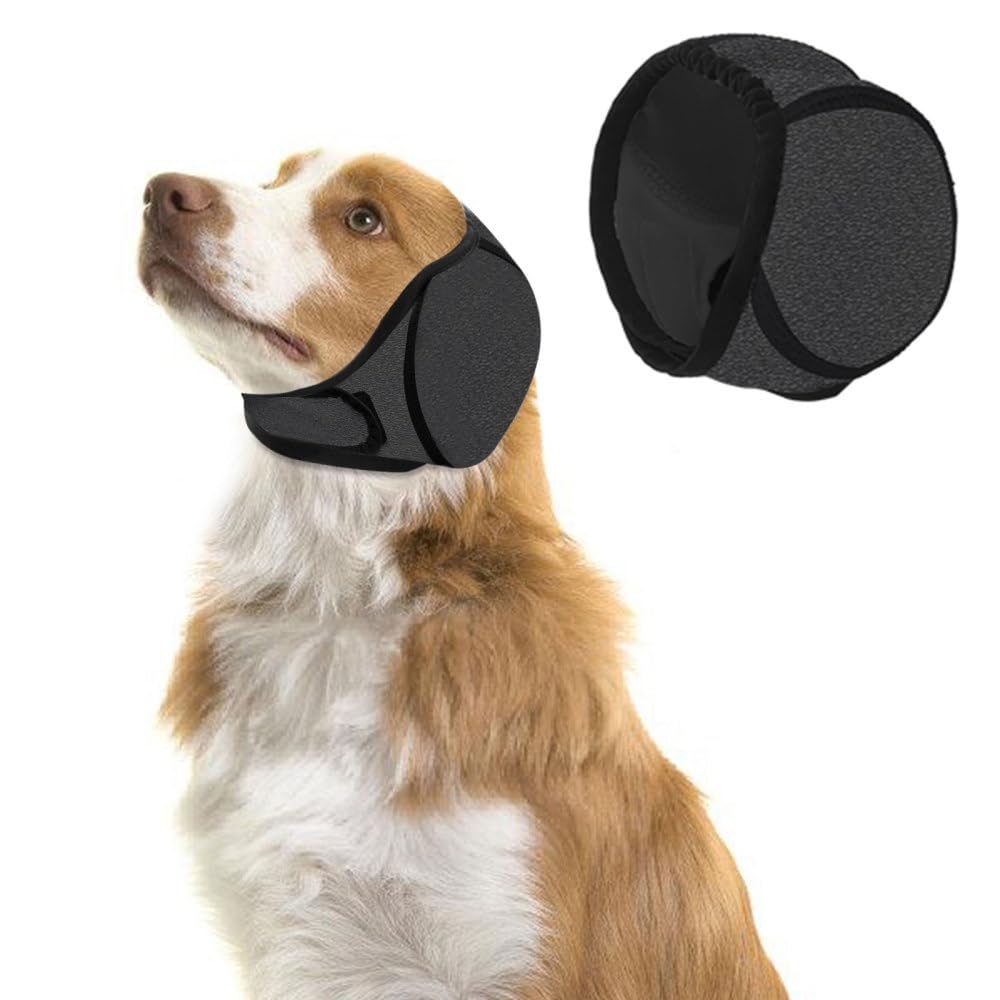 Dog Swim Ear Covers, Waterproof Adjustable Pet Shower Wrap Noise Protection for Small Medium Large Dogs Puppies Cats Grooming,Bathing,Swimming