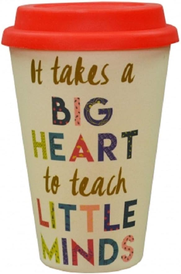 Xpressions Gifts Bamboo Travel Mug - Teachers - It Takes a Big Heart to Teach Small Minds