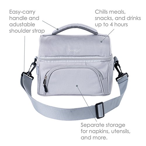 image for Bentgo Lunch Bag (Gray) - Insulated Lunch Tote for Work and School wit