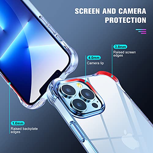 Cocoda Kompatibel mit iPhone 13 Pro Hülle (2021), Vergilbungsfrei Extradünn Weiche Handyhülle, Shock-Absorbing Corners Case, Äußerst Kratzfest Durchsichtig Schutzhülle (6,1\