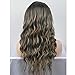 RightOn 23’’ Women Girls Lovely Synthetic Mix Color Long Curly Wigs Pin Curls with Neat Bangs Hairnet Included (Mix Brown)