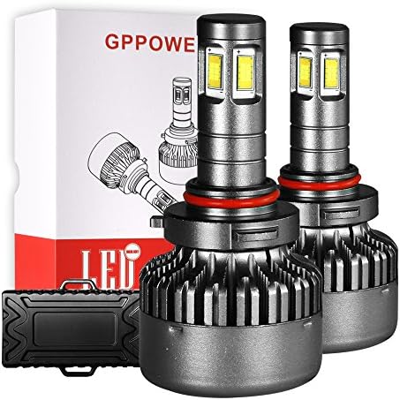 GPPOWER Car LED Headlight Bulbs 4 Side CSP 9006 HB4 ALL IN ONE Lamp Conversion Kit 100W 12000LM 6000k White warranty 2year (HB4/9006)