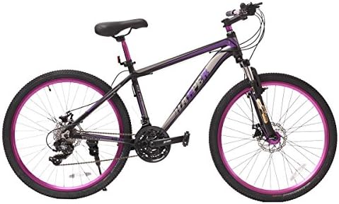 URSTAR Full Suspension Mountain Bike, 24 Speed 26" Aluminum Frame Bicycle, Purple