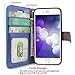 iPhone 6 Plus / 6s Plus Case, Cellularvilla [Stand Feature] Flower Texture [Diamond] Premium Wallet Case [3 Card Slots] Flip Cover for Apple iPhone 6 Plus/iPhone 6S Plus 5.5 inch (Navy Blue Bling)