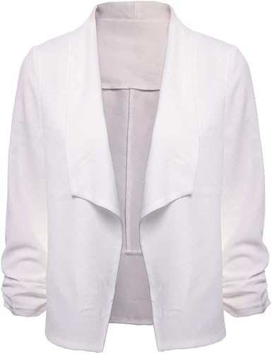 white short sleeve blazer