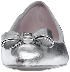 Ted Baker Women's IMMET Ballet Flat, Silver, 6 M US