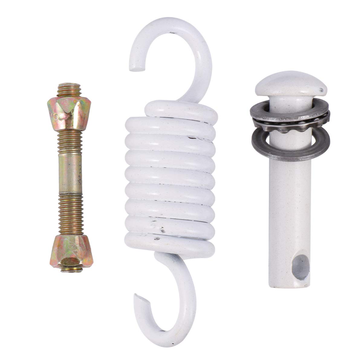 Cabilock 1 Set Hammock Hanging Kit Heavy Duty Hooks Heavy Duty Bag Spring Coil for Chair Porch Outdoor Gym White