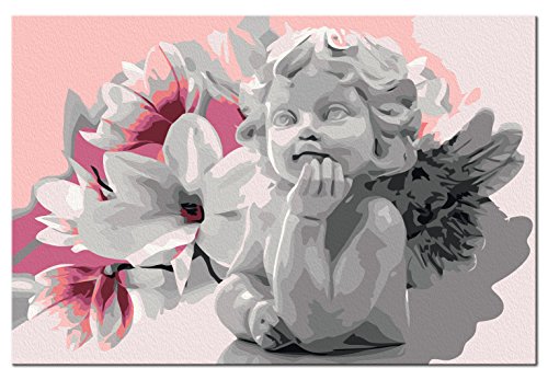 murando - Malen nach Zahlen Engel & Magnolien 60x40 cm Malset mit Holzrahmen auf Leinwand für Erwachsene Kinder Gemälde Handgemalt Kit DIY Geschenk Dekoration n-A-0540-d-a – Bild 7