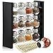 Belwares Spice Rack Organizer - Efficient Spice Storage Solution with Adjustable Shelves - Premium Glass Jars - Neat and Tidy Kitchen - Stylish and Practical Spice Organizer