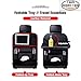 Jiadi Si Car Seat Organizer, Backseat Car Organizer, Protector Kick Mats for Kids, Table Tray, Foldable Dining Table with iPad and Tablet Holder, Travel Accessories Organizer (1 Pack)