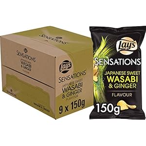 Lay’s Sensations Chips Japanese Sweet Wasabi & Ginger, Doos 9 stuks x 150 g